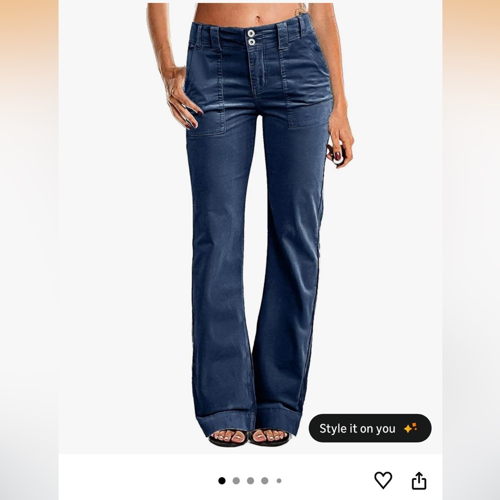 Flamingals Navy Blue Corduroy Jeans
